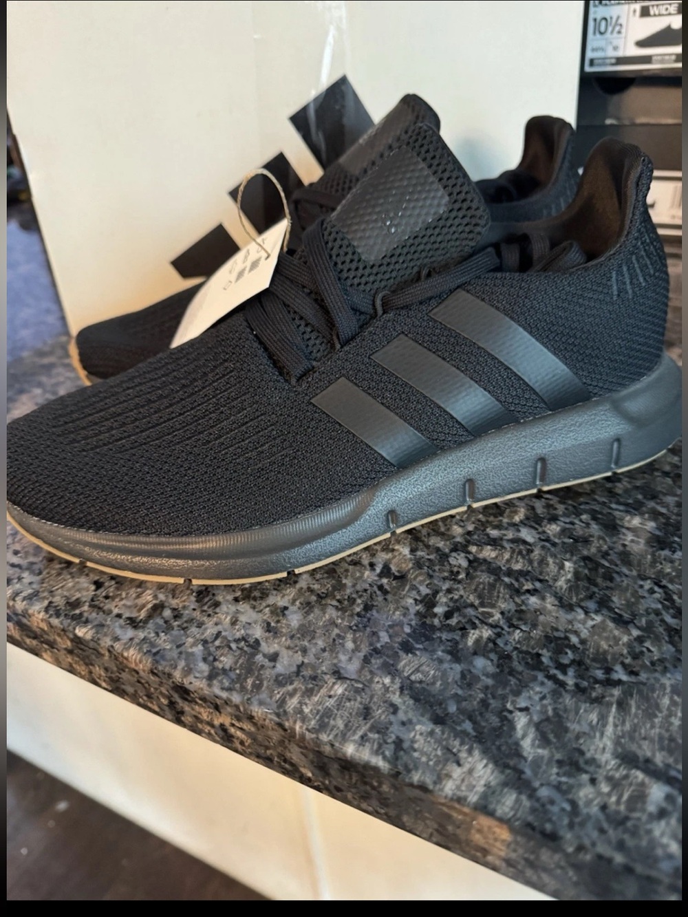 adidas Men's Black Knit Sneaker 8